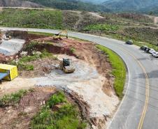 Obras na PR-092 em Rio Branco do Sul