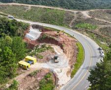 Obras na PR-092 em Rio Branco do Sul