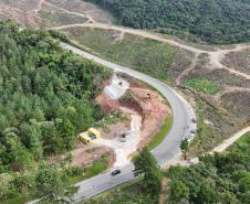 Obras na PR-092 em Rio Branco do Sul