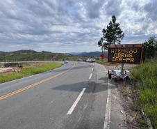 Obras na PR-092 em Rio Branco do Sul