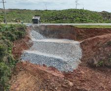 Obras na PR-092 em Rio Branco do Sul