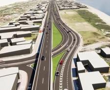 Projeto da duplicação em concreto entre Matinhos e Praia de Leste