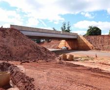 obra do viaduto de Iporã