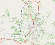Mapa do novo Contorno Noroeste de Pato Branco