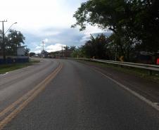 Atual estrada entre Matinhos e Pontal do Paraná