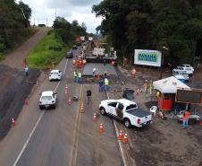 Obra de restauração em concreto da PRC-280