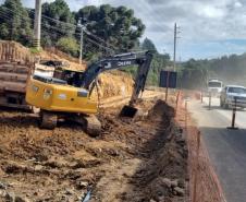 Obras da duplicação da Rodovia dos Minérios em Almirante Tamandare