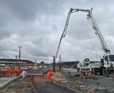 Obras da duplicação da Rodovia dos Minérios em Almirante Tamandare