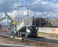 Obras da duplicação da Rodovia dos Minérios em Almirante Tamandare