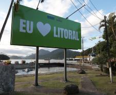 placa "eu amo litoral"