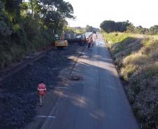 Obras da rodovia de concreto no Sudoeste