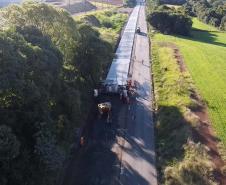 Obras da rodovia de concreto no Sudoeste