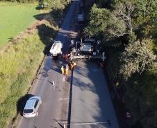 Obras da rodovia de concreto no Sudoeste