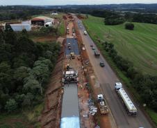 Obras de duplicação em concreto da PRC-466
