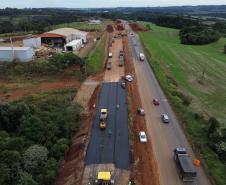 Obras de duplicação em concreto da PRC-466