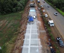 Obras de duplicação em concreto da PRC-466