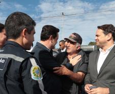 O governador Carlos Massa Ratinho Junior e o ministro dos Transportes, Renan Filho, participam nesta quarta-feira (18) do anúncio do início da duplicação do Contorno Norte de Curitiba.
