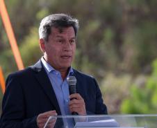 O governador Carlos Massa Ratinho Junior e o ministro dos Transportes, Renan Filho, participam nesta quarta-feira (18) do anúncio do início da duplicação do Contorno Norte de Curitiba.