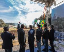 O governador Carlos Massa Ratinho Junior e o ministro dos Transportes, Renan Filho, participam nesta quarta-feira (18) do anúncio do início da duplicação do Contorno Norte de Curitiba.