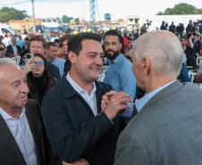 O governador Carlos Massa Ratinho Junior e o ministro dos Transportes, Renan Filho, participam nesta quarta-feira (18) do anúncio do início da duplicação do Contorno Norte de Curitiba.