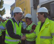 O governador Carlos Massa Ratinho Junior e o ministro dos Transportes, Renan Filho, participam nesta quarta-feira (18) do anúncio do início da duplicação do Contorno Norte de Curitiba.