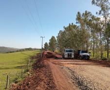 Obras da nova estrada entre Ramilândia e Santa Helena 