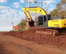 Obras da nova estrada entre Ramilândia e Santa Helena 