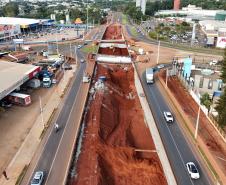Obras do novo Trevo do Catuaí em Maringá