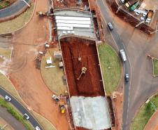 Obras do novo Trevo do Catuaí em Maringá
