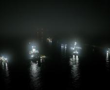 Obras noturnas na Ponte de Guaratuba 
