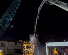 Obras noturnas na Ponte de Guaratuba 