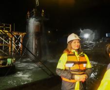 Obras noturnas na Ponte de Guaratuba 
