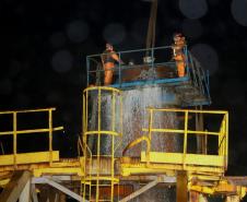 Obras noturnas na Ponte de Guaratuba 