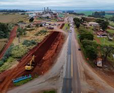 obras do novo viaduto de Lerroville