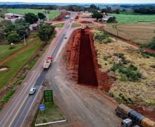 obras do novo viaduto de Lerroville