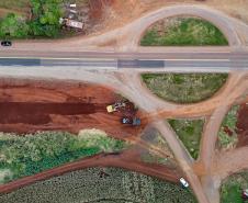 obras do novo viaduto de Lerroville