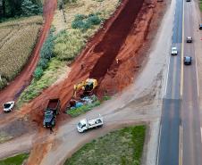 obras do novo viaduto de Lerroville