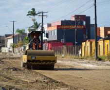 Obras da duplicação em concreto da PR-412 entre Matinhos e Pontal do Paraná