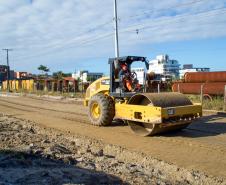 Obras da duplicação em concreto da PR-412 entre Matinhos e Pontal do Paraná