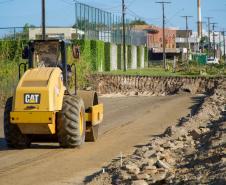 Obras da duplicação em concreto da PR-412 entre Matinhos e Pontal do Paraná