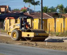 Obras da duplicação em concreto da PR-412 entre Matinhos e Pontal do Paraná