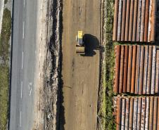 Obras da duplicação em concreto da PR-412 entre Matinhos e Pontal do Paraná