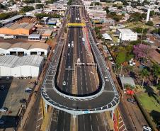 Imagem aérea do viaduto