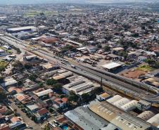 Imagem aerea do viaduto