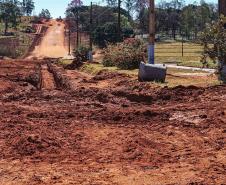 Obras na Avenida Paraná, que liga a cidade ao Porto de Maringá.
