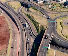 Cascavel, trevo de entrada do município.