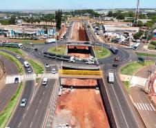 Obras do novo Trevo do Catuaí em Maringá