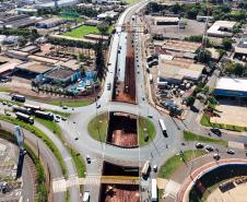 Obras do novo Trevo do Catuaí em Maringá