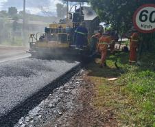  DER/PR realiza melhorias no pavimento de rodovia que dá acesso a Maravilha 