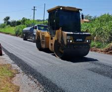  DER/PR realiza melhorias no pavimento de rodovia que dá acesso a Maravilha 